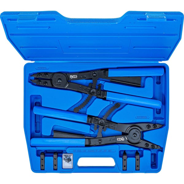 Sprengringzangen-Set in blauem Koffer