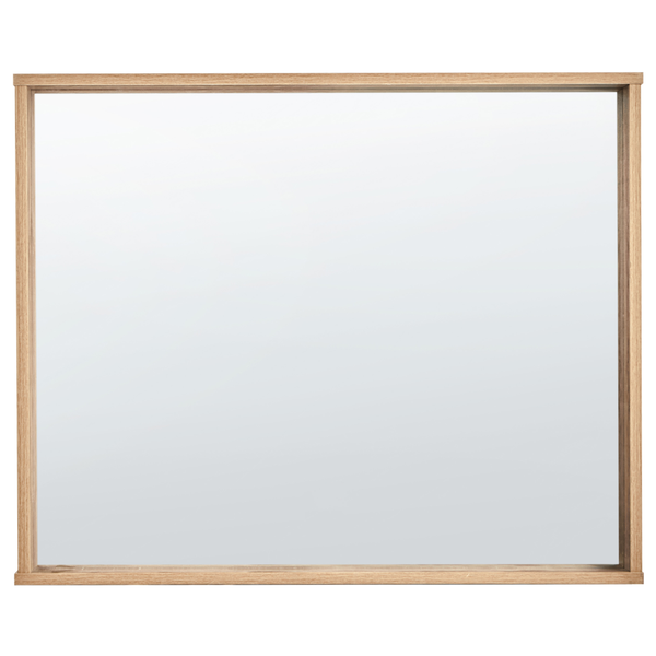 Rechteckiger Spiegel mit Holzrahmen