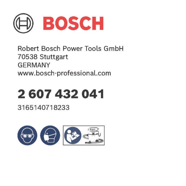 Bosch Polytetraflourethylen-Flachfaltenfilter. Für Staubsauger - 2607432041