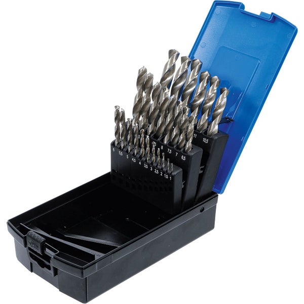 Bohrerset in einer blauen Aufbewahrungsbox