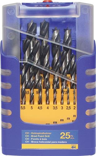 FISCH Holzspiralbohrersatz 012K 25tlg. - 0120025K01