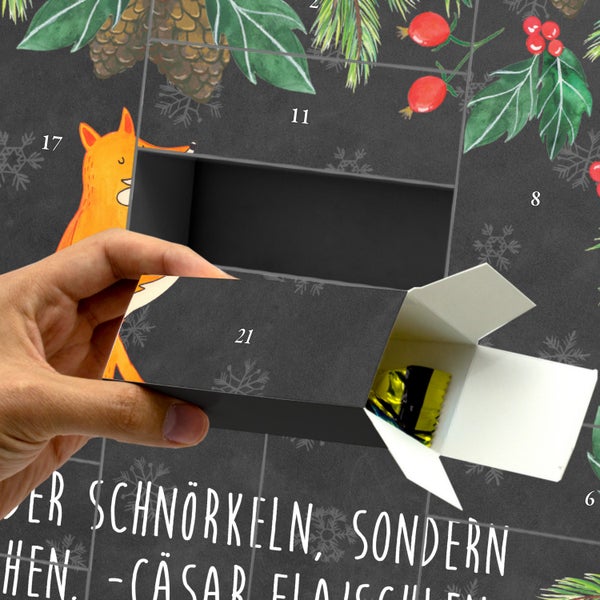Mr. & Mrs. Panda Befüllbarer Adventskalender Fuchs Laterne - Schwarz