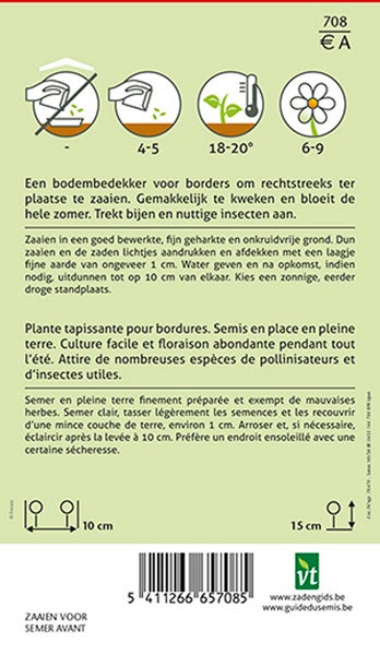 Informationen zur Aussaat auf einer Samenpackung