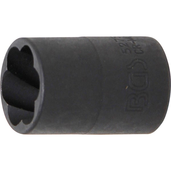 BGS Spiral-Profil-Steckschlüssel-Einsatz / Schraubenausdreher Antrieb Innenvierkant 10 mm (3/8) SW 15 mm - 5275