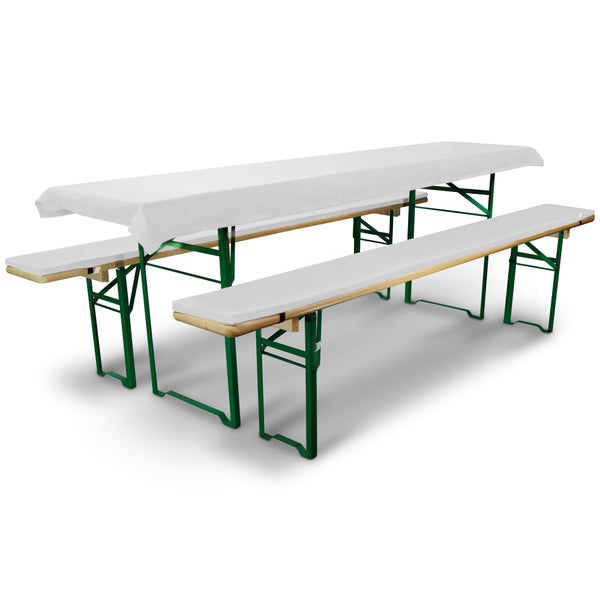 Beautissu Comfort XS Bierbankauflage 70cm Weiß (3tlg)