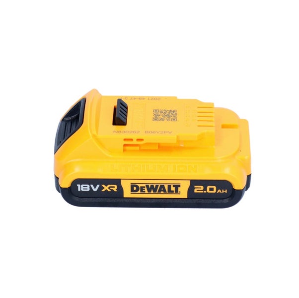 DeWalt 18 Volt XR Lithium-Ionen-Akku mit 2,0 Amperestunden Kapazität.