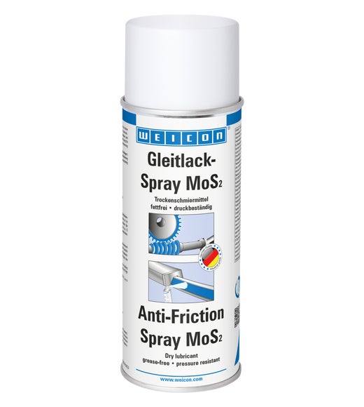 WEICON Gleitlack-Spray MoS2 | Trockenschmiermittel | 400 ml