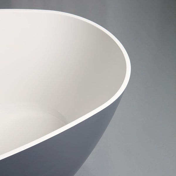 Moderne feistehende graue Badewanne | Rachele