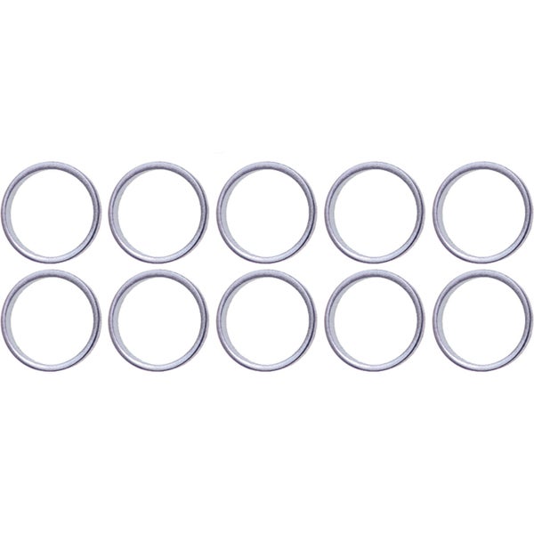 Zehn silberfarbene Dichtringe