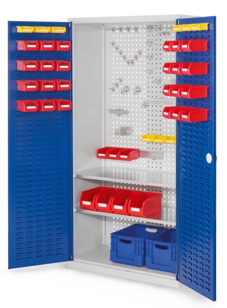 Kappes ®RasterPlan Werkzeugschrank 1950x1000m Modell 5 Tiefe 500mm Schlitzplattentüren enzianblau