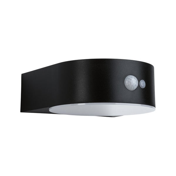 Solar LED Außenwandleuchte Eileen Bewegungsmelder insektenfreundlich IP44 2200K 300lm Schwarz