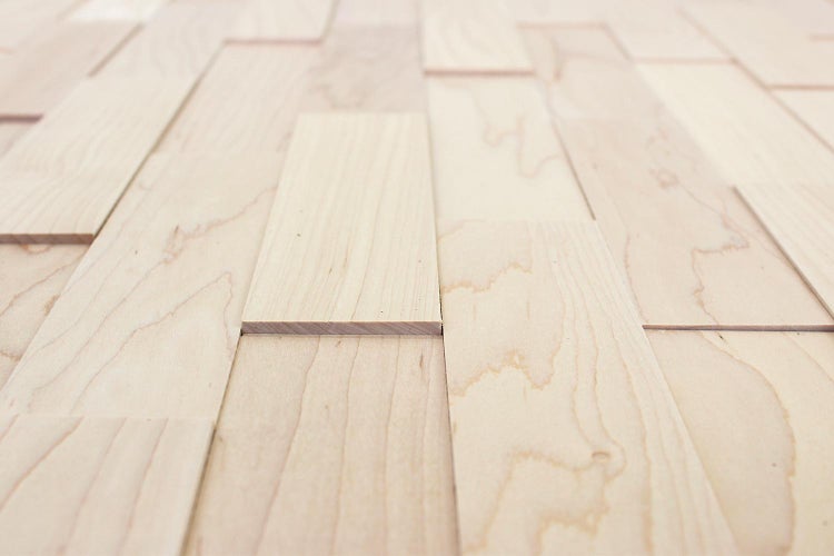 wodewa Wandverkleidung Holz 3D Optik Ahorn, natur, 400, selbstklebend 1m² Wandpaneele Moderne Wanddekoration Holzverkleidung Holzwand Wohnzimmer Küche Schlafzimmer