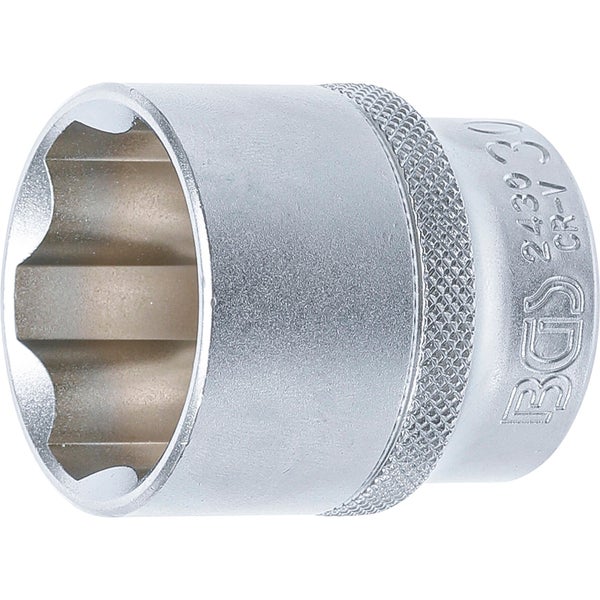 BGS Steckschlüssel-Einsatz Super Lock Antrieb Innenvierkant 12,5 mm (1/2) SW 30 mm - 2430