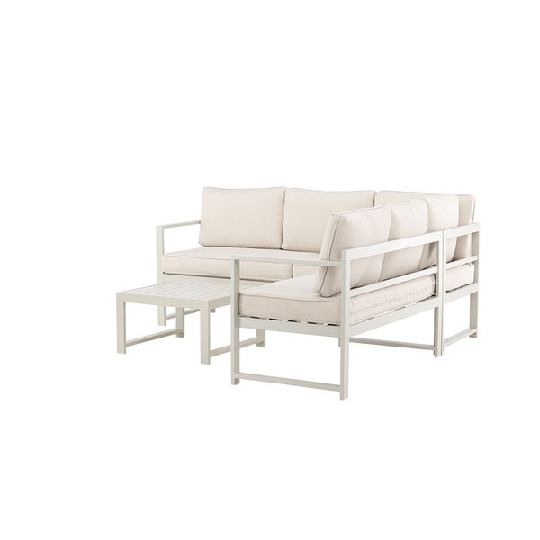 Salvador 1 Ecksofa, 1 Couchtisch beige. 65 X 65 X 35 cm