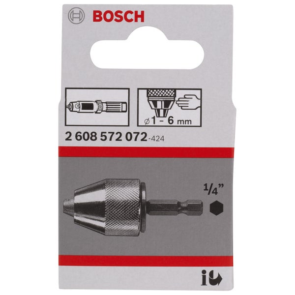 Bosch Schnellspannbohrfutter bis 10 mm 1 bis 6 mm 1/4 bis Außensechskantschaft - 2608572072