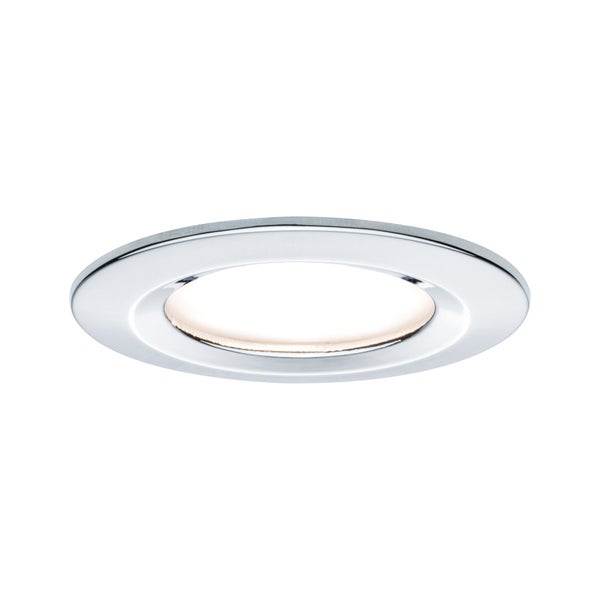 LED Einbauleuchte 3-Step-Dim Nova Basisset starr IP44 rund 78mm GU10 3x6,5W 3x460lm 230V dimmbar 2700K Chrom