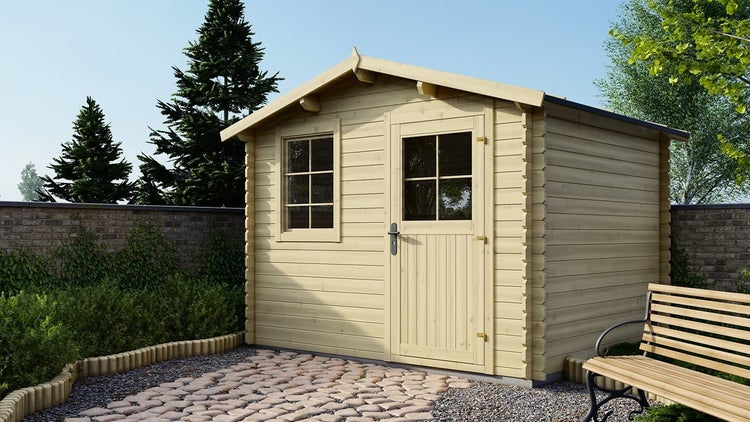 Gartenhaus, Gerätehaus 7,50m2 - 3x2,50m - 28mm