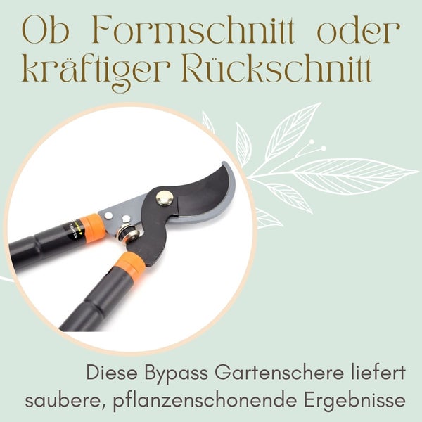 Bypass Gartenschere für Form- und Rückschnitte