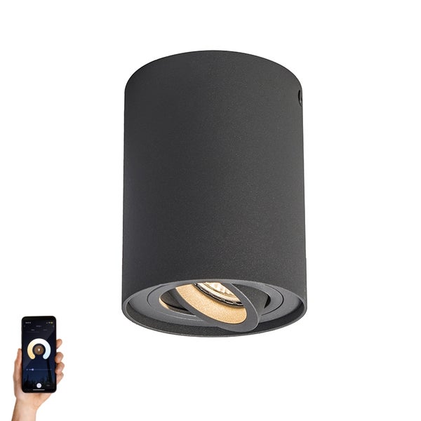 Smarter Aufbauspot dunkelgrau kippbar inkl. Wifi GU10 - Rondoo up