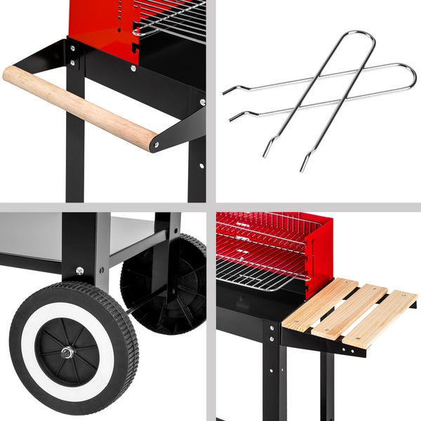 Grillwagen tectake  mit 2 Rädern 86 x 34 x 80 cm