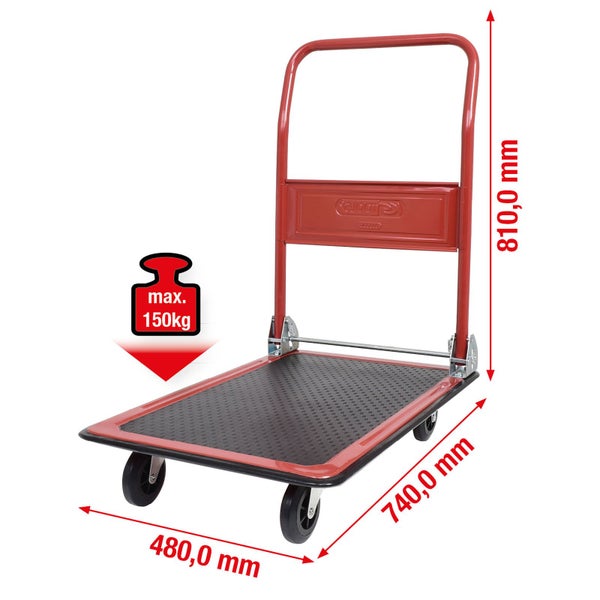 KS TOOLS Plattformwagen für Lager und Werkstatt 150kg - 800.0015