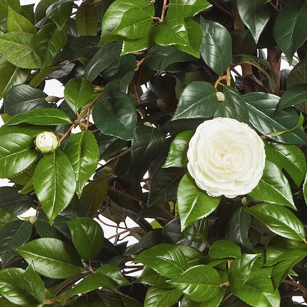 Künstliches Löwenmäulchen in Rosa mit grünem Stiel und Blättern.