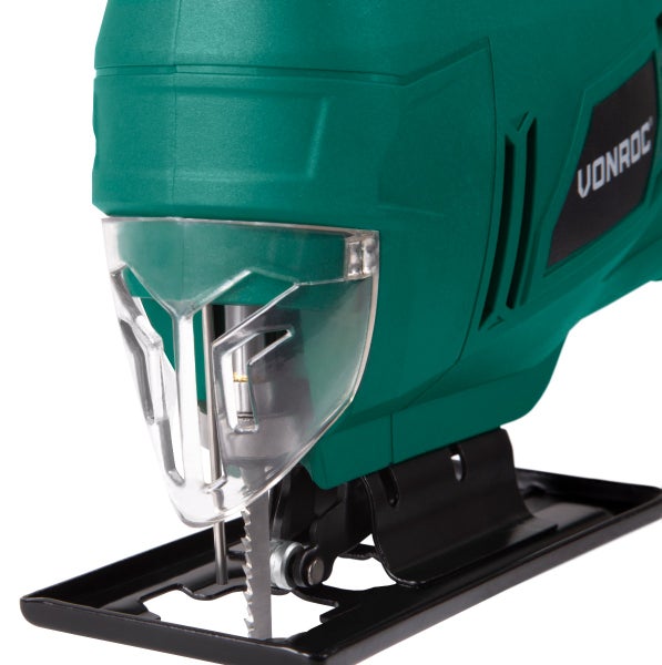 VONROC Stichsäge elektrisch 550W - Pendelhubstichsäge mit Staubabsaugung, variable Schnittwinkel & Geschwindigkeit, Schnellwechselsystem - inkl. 1 Sägeblatt