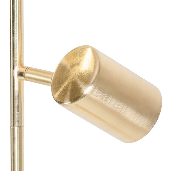 Detailaufnahme einer goldenen Lampe