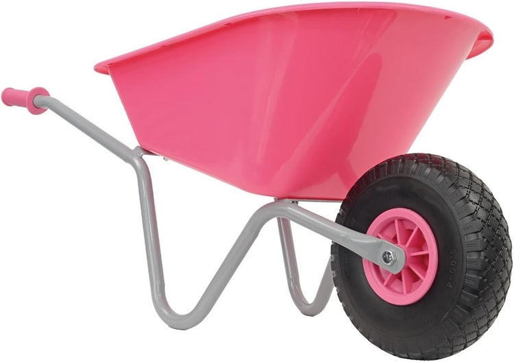 Kinderschubkarre Matrix 20L 40kg | rosa Kunststoffmulde & Vollgummirad | für Kinder ab 3 Jahren