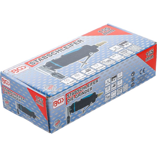 Verpackung eines BGS Druckluft Stabschleifers