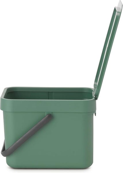 Brabantia Abfallsammler Mit Stay Open Deckel 6 Liter HxBxT 18 x 20 x 24,5 cm Kunststoff Dunkelgrün