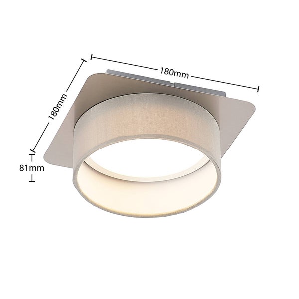 Lindby Deckenlampe Aviola (Modern) in Alu aus Metall (1 flammig, GX53 ) - Deckenleuchte Lampe Wohnzimmerleuchte