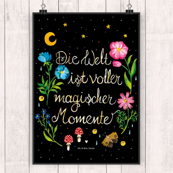 Mr. & Mrs. Panda DIN A4 Poster Magische Welt