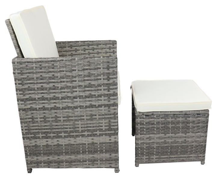 9-tlg Sitzgruppe Gartenmöbel Set Rattan Raloso