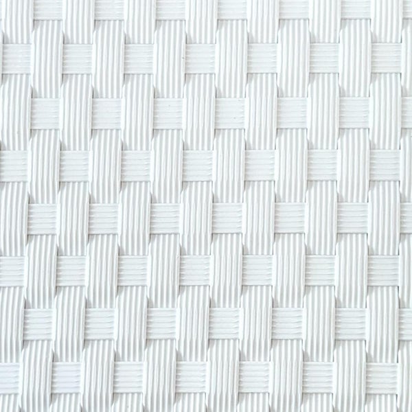 Nahaufnahme von weißem, geflochtenem Rattan