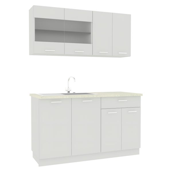 Singleküche Einbauküche Küchenzeile 140cm Esilo