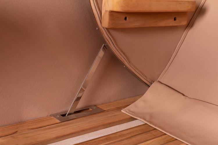 Strandkorb Rantum Grande Teak PE shell Dessin 545