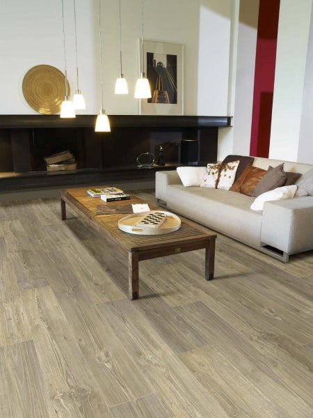 Vinylboden Meterware Holzoptik rustikal PVC Boden in Eichenoptik 500 cm breit (Meterware)