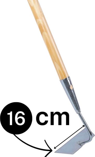 Gartenhacke mit Holzgriff, Blattbreite 16 cm