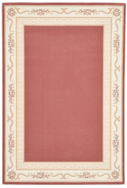 Gewebter Wollteppich mit Bordüre Pelinia Rosa 60x110 cm