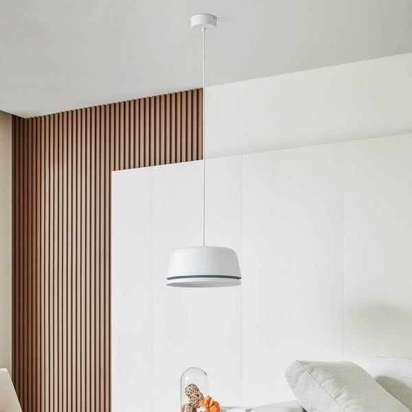 Lucande LED Faelinor (Design, Modern) in Weiß aus Aluminium (1 flammig ) Wohnzimmerleuchte