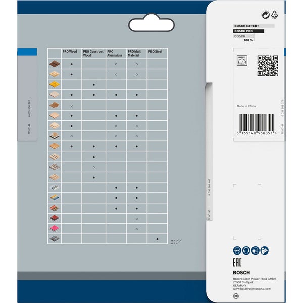 Bosch PRO Aluminium cordless Blatt für Kreissägen 165 x 1,8 x 20 mm - 2608837763