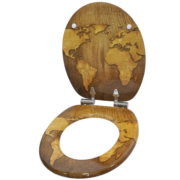 WC-Sitz mit Absenkautomatik World Map