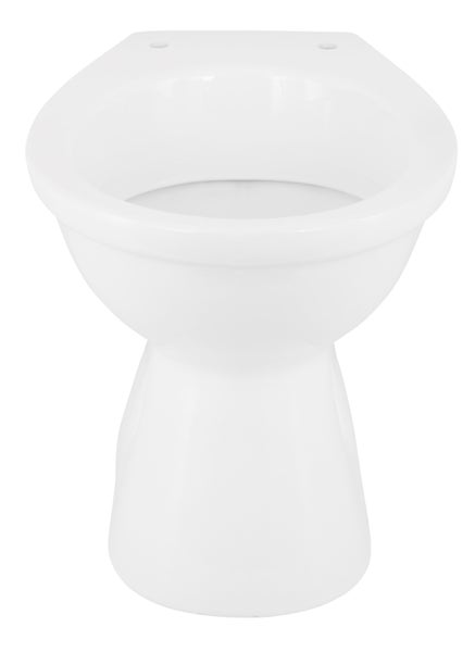 Calmwaters® Universal Stand WC mit senkrechtem Abgang, Tiefspüler Weiß, Toilette mit Spülrand, hochwertige Sanitärkeramik, Standard-Form, WC Bodenabfluss, 07AB2267