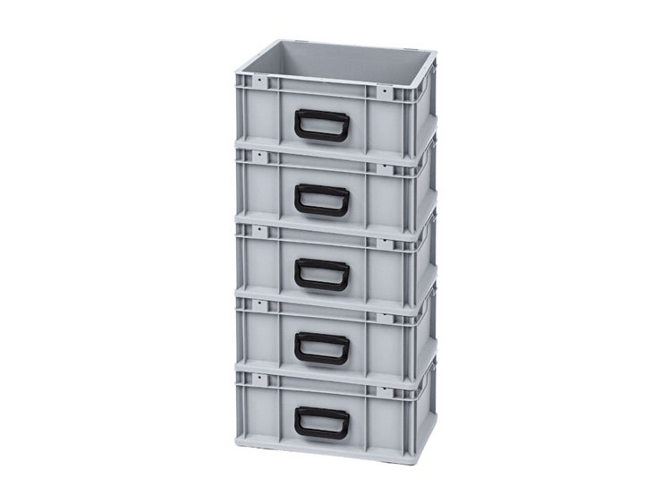 PROREGAL Spar Set 5x Eurobox Nextgen Portable Uno HxBxT 17 x 30 x 40 cm 16 Liter Eurobehälter Transportbox Transportbehälter Stapelbehälter