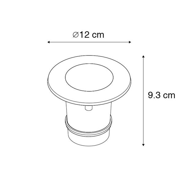Moderner Outdoor Bodenstrahler grau inkl. LED IP67 - Ceci