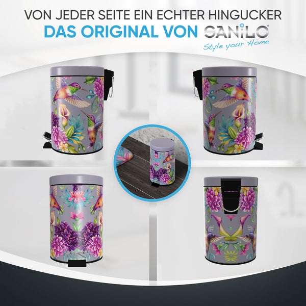 Sanilo Kosmetikeimer 3L mit Absenkautomatik Kolibri