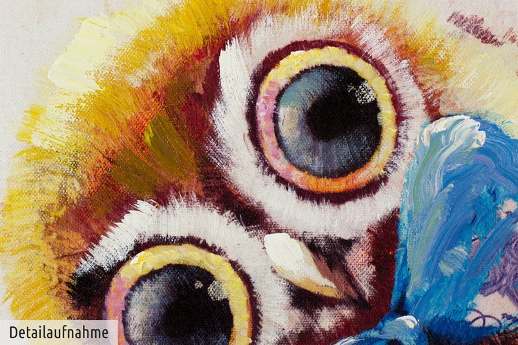 Handgemaltes Gemälde Acrylfarbe 150x50cm Bunt