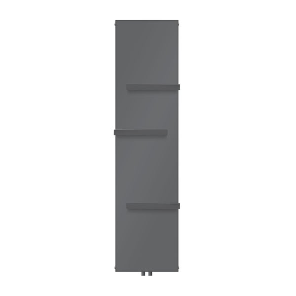 ML-Design Badheizkörper 1800x452 mm Anthrazit + 3x Handtuchhalter, Flach Einlagig Design Heizkörper Mittelanschluss Vertikal Planheizkörper Vertikalheizkörper Paneelheizkörper Flachheizkörper Heizwand