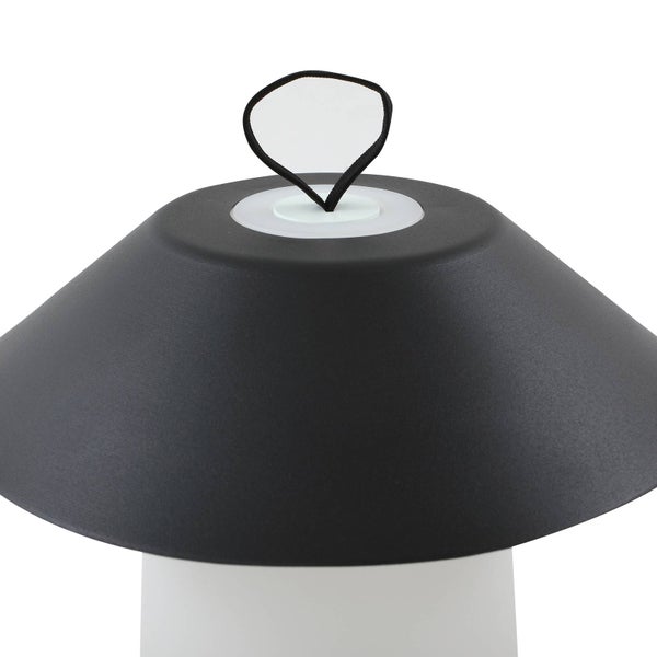 Lindby LED Akkutischlampe, dimmbare Akku Tischlampe kabellos mit Touchdimmer aufladbare tragbare Tischleuchte Outdoor Garten IP44